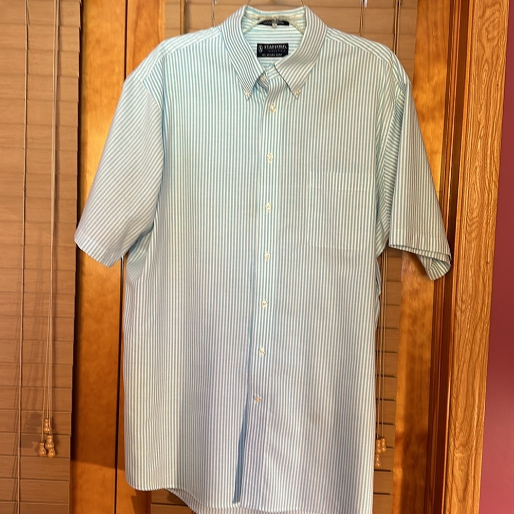 👔👔Stafford Essentials Short Sleeved Oxford Shirt👔👔